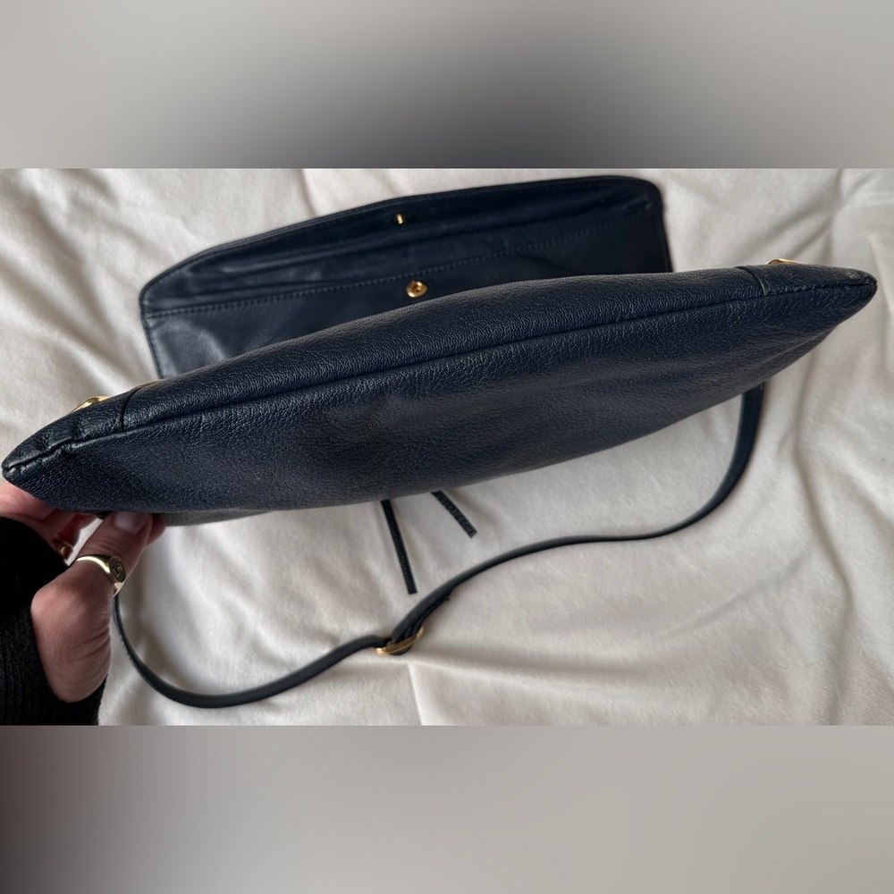 Balenciaga Black Leather Clutch with Gold Hardware ! Authentic - Picture 3 of 13
